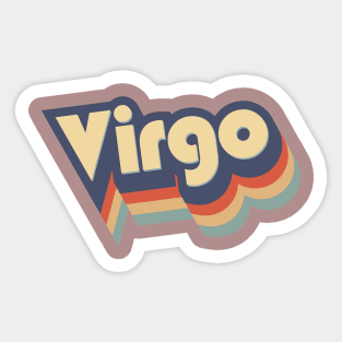 Virgo Retro '70s Sticker